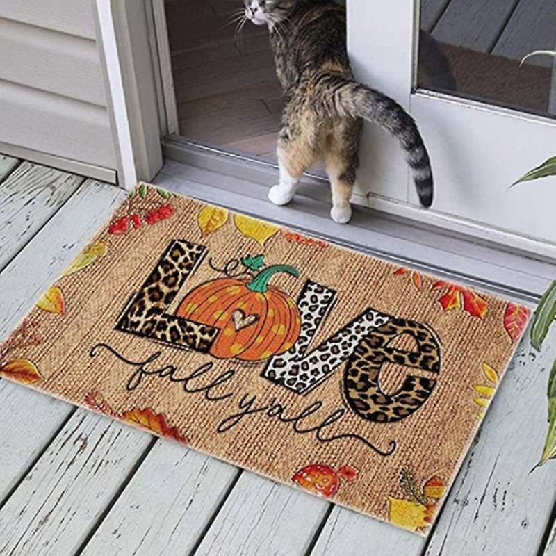 Christmas Halloween Love Doormat Blanket Front Door Decorations Mat