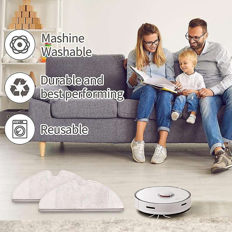 8 Microfiber Cloths for Xiaomi Roborock S5 Max S6 Pure S50 S51