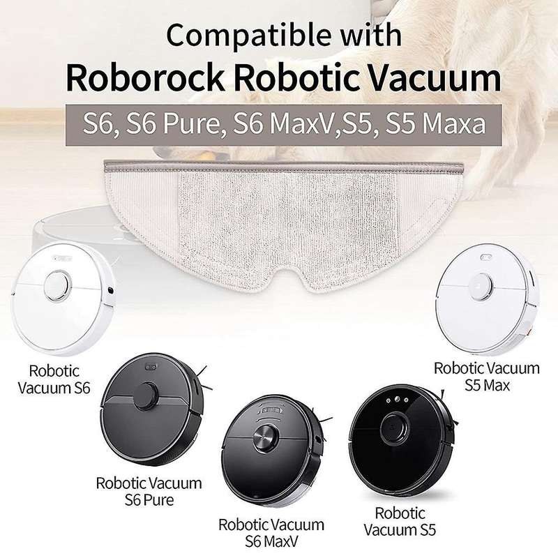 8 Microfiber Cloths for Xiaomi Roborock S5 Max S6 Pure S50 S51