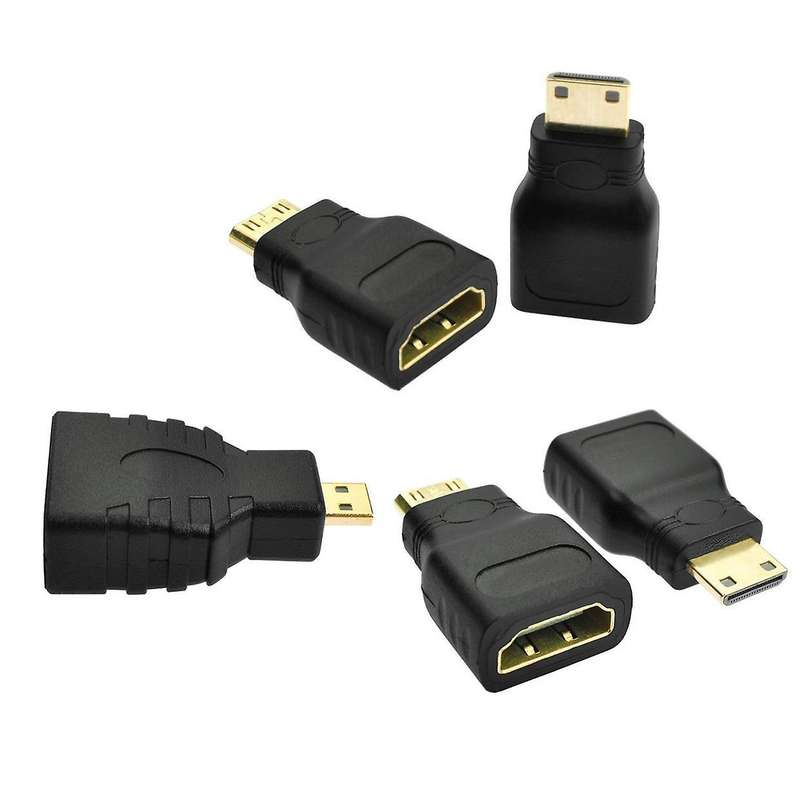 5 Pack Mini Hdmi Adapter Gold Plated Mini Hdmi Male to Hdmi Female