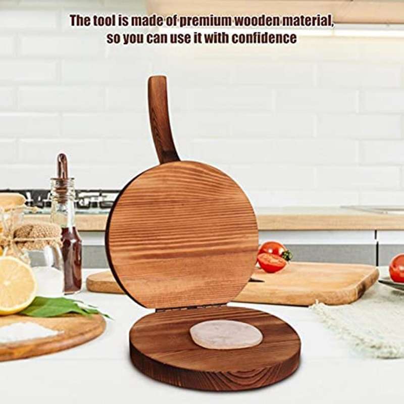 Pressed Dumpling Wrapper, Wooden Tortilla Press, Pancake Mold
