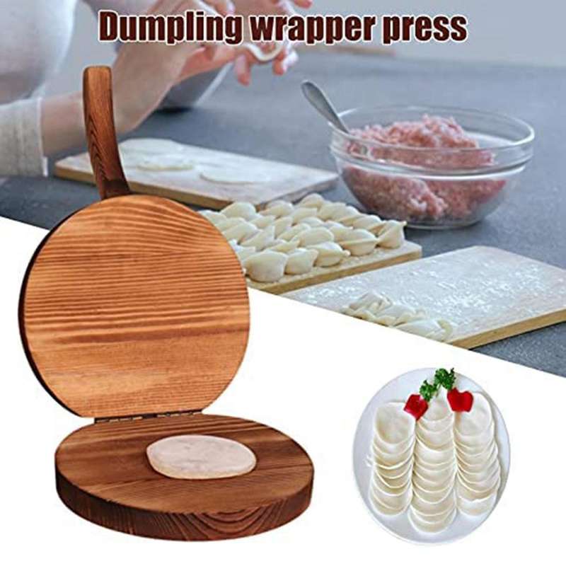 Pressed Dumpling Wrapper, Wooden Tortilla Press, Pancake Mold