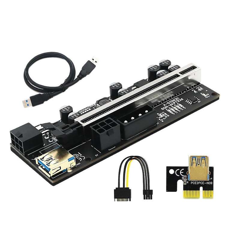 1 Pcs Ver010-x 1x to 16x Extension Cable Riser Card for Bitcoin