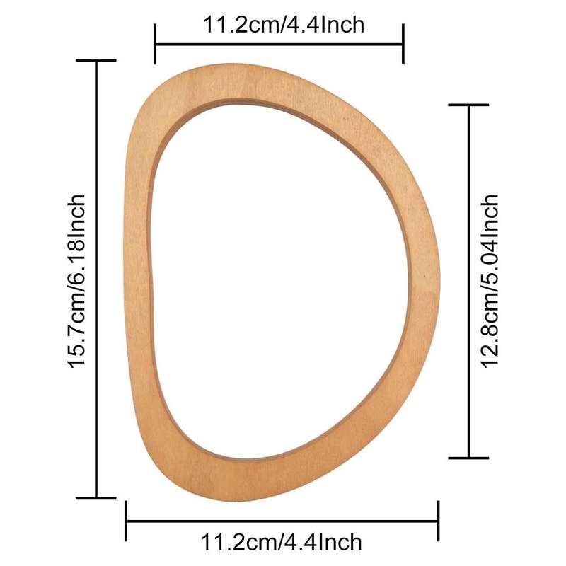 4pcs Oval Shaped Handles for Straws Beach Bags Canvas Handbags Making