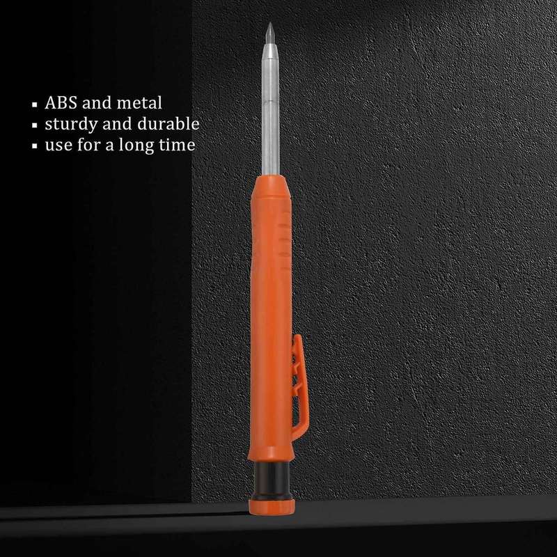 Carpenter Pencil,1pcs Solid Work Pencil Set with 12 Refill Leads C