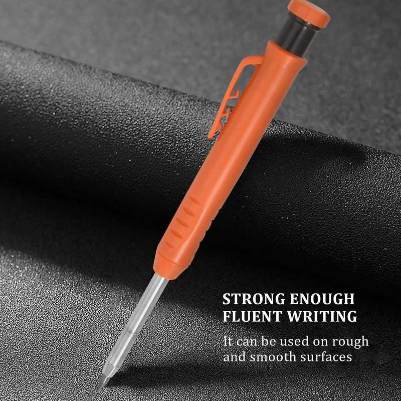 Carpenter Pencil,1pcs Solid Work Pencil Set with 12 Refill Leads C