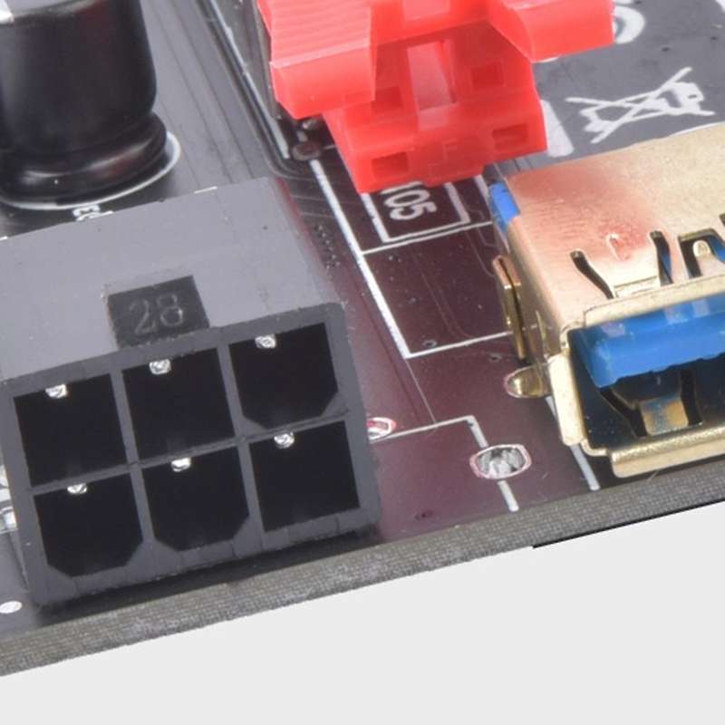 Ver009s-plus Pci-e 1x to 16x Riser Card, 8 Solid Capacitors