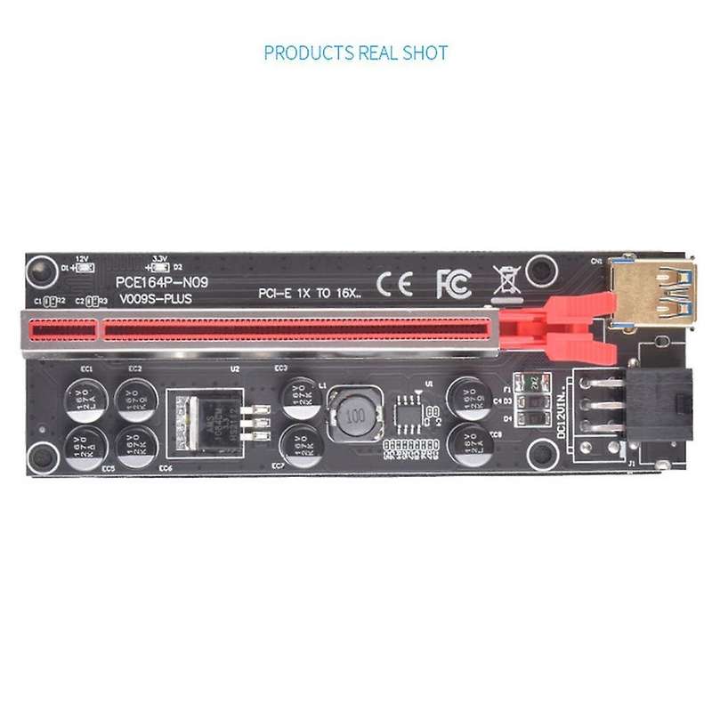 Ver009s-plus Pci-e 1x to 16x Riser Card, 8 Solid Capacitors