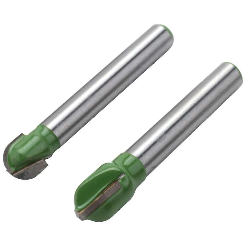 5pcs 6mm Shank Ball Nose Router Bits Solid Carbide Cnc Radius Core