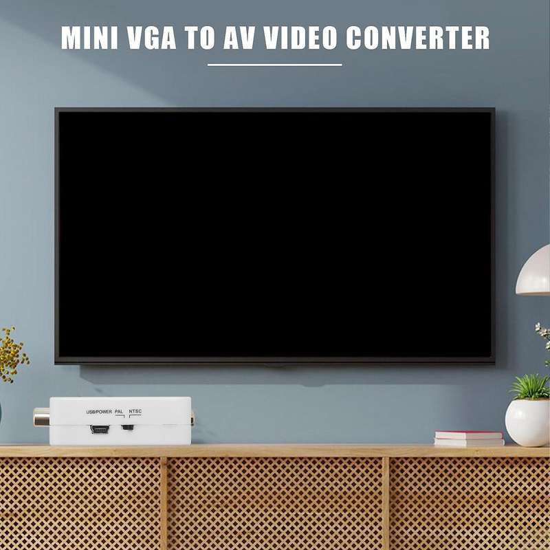 Mini Vga to Av Video Converter Vga to Rca Pc to Tv Vga to Av
