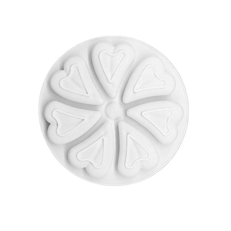 Heart Shaped Flowers Design Silicone Cake Molds Baking Tools