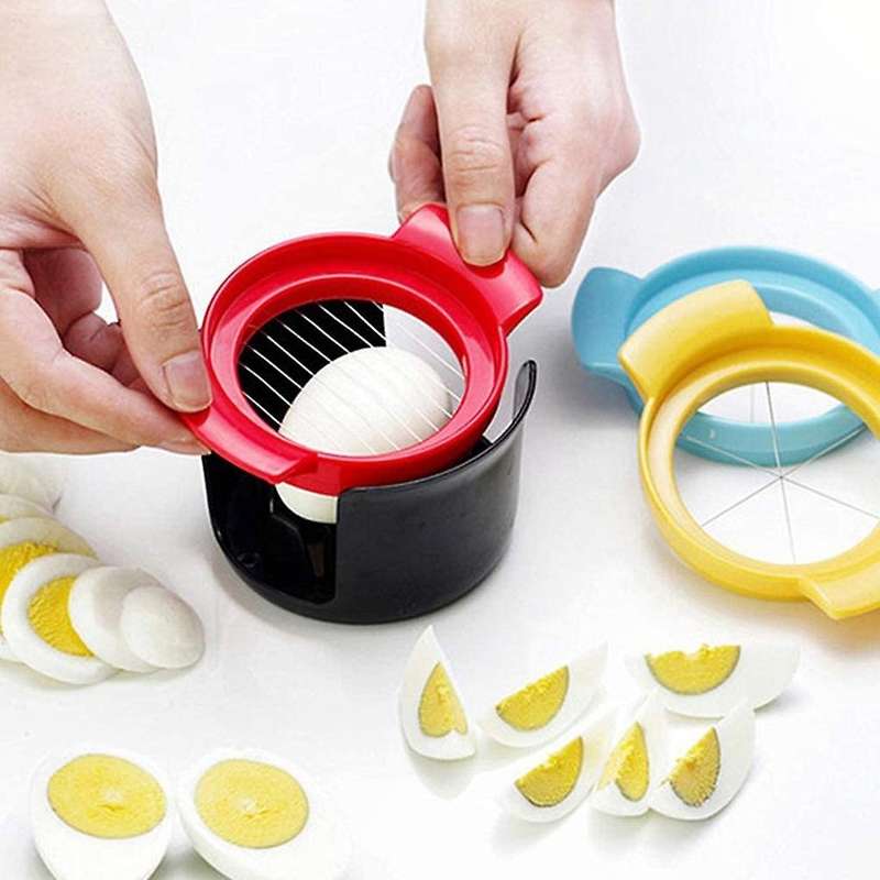3-in-1 Abs Egg Cutter Stainless Steel Wire Fruit Cutting Modeling