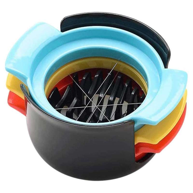 3-in-1 Abs Egg Cutter Stainless Steel Wire Fruit Cutting Modeling