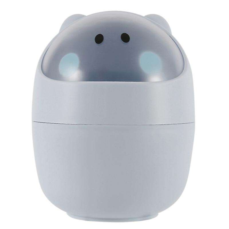 Desktop Garbage Basket Cleaning Barrel Animal Trash Can Blue