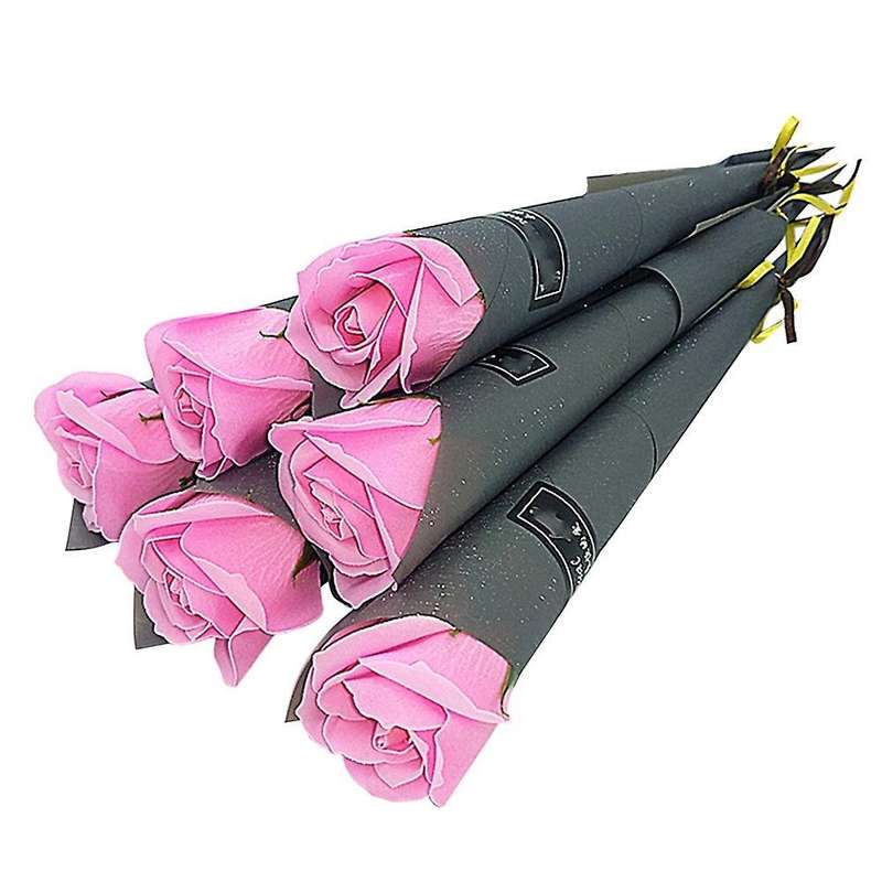 10pcs Single Rose Simulation Korean Rose Soap Flower 2