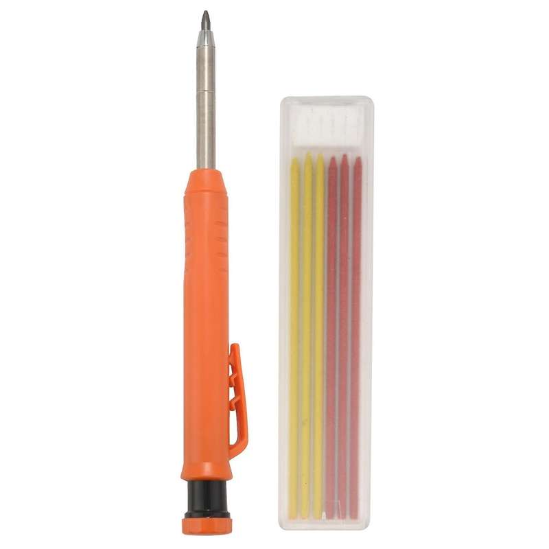 Carpenter Pencil Set with 7 Refill Leads, Built-in Sharpener,pencil H