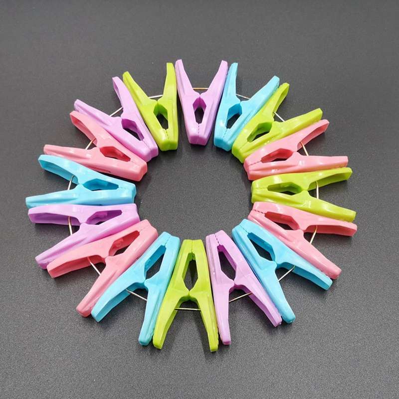 40 Plastic Windproof Clips, Multi-function Drying Clips
