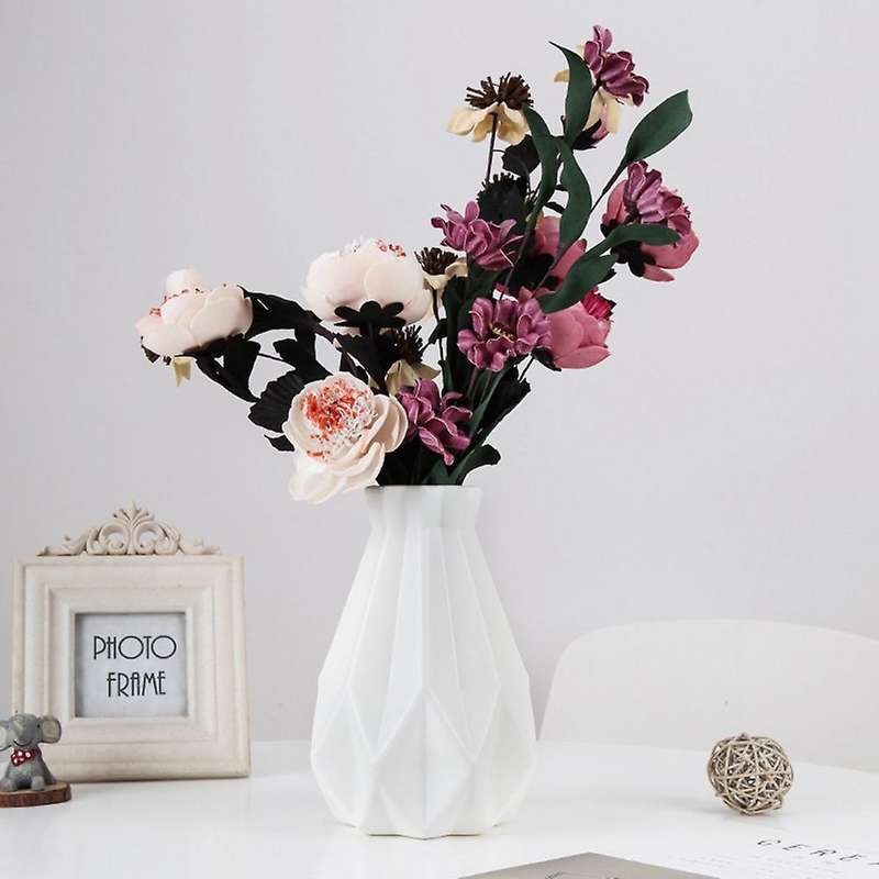 Flower Vase Plastic Vase Home Living Room Decoration Ornament,green