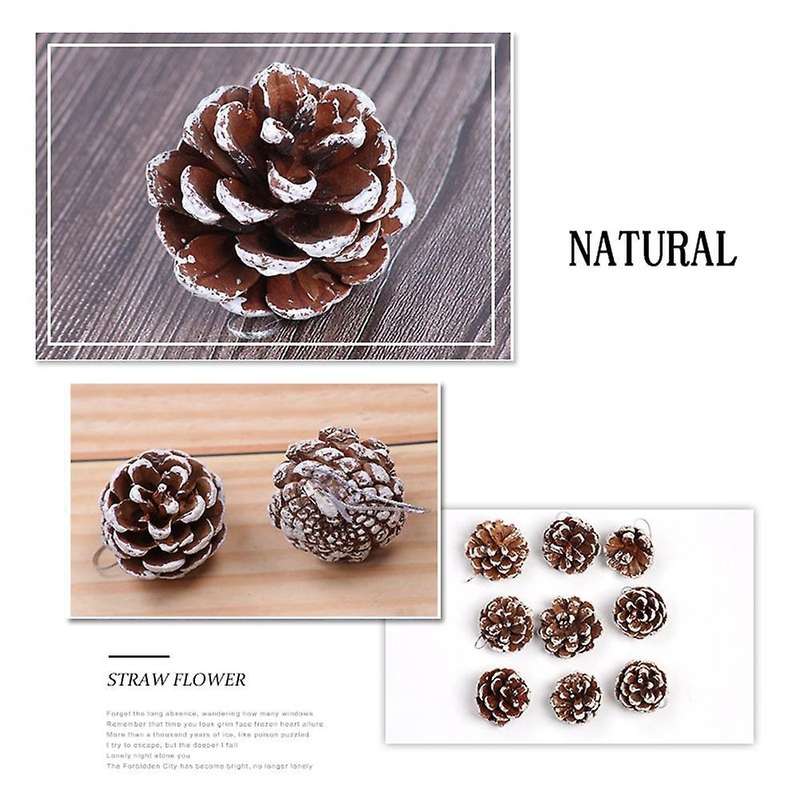 Christmas Tree Decoration Festive Decoration White Border Pine Cones