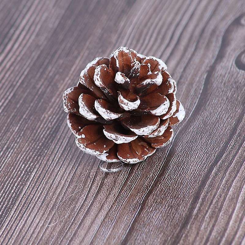 Christmas Tree Decoration Festive Decoration White Border Pine Cones