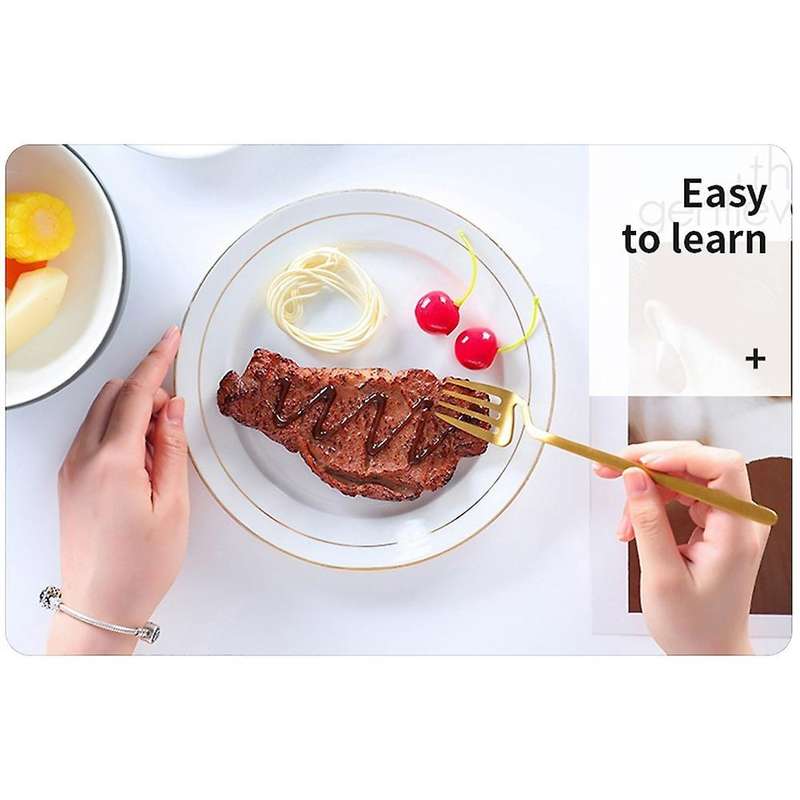 Stainless Steel Dinner Knife Fork Spoon Dinnerware Set (silver,4 Pcs)