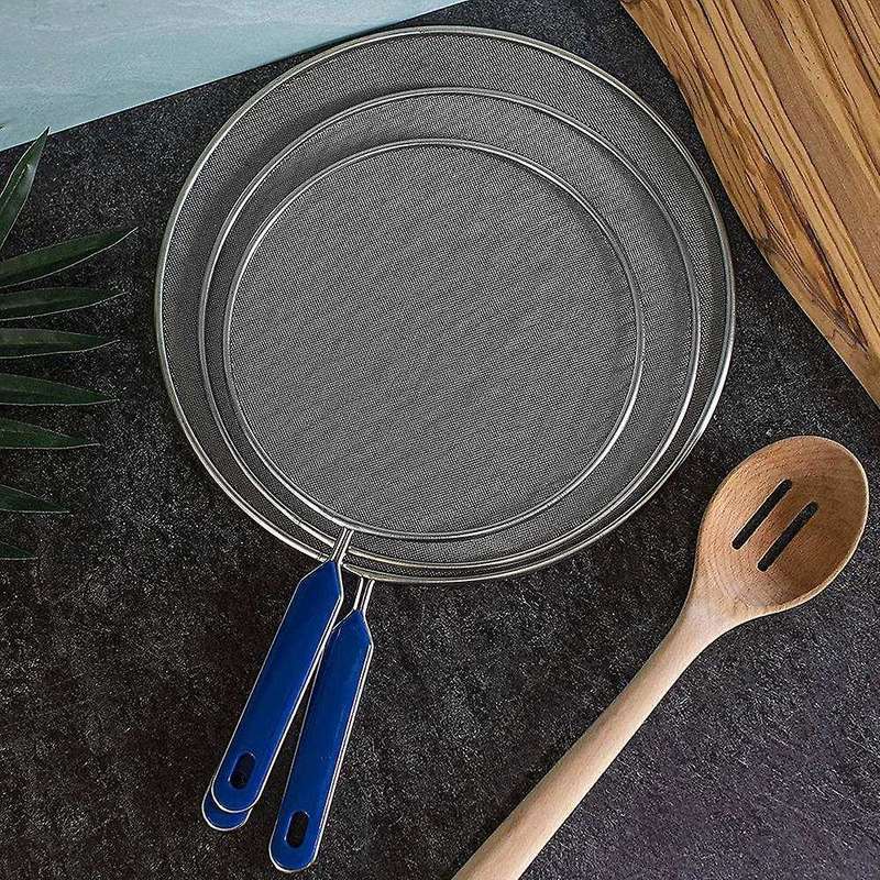3 Pack Grease Splatter Screen for Frying Pan Cooking,stainless Steel