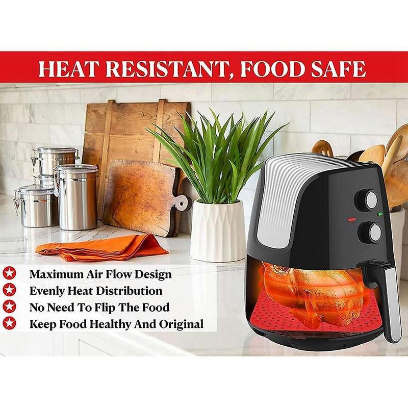 Air Fryer Pad Square 8.5inch Silicone Non-stick Air Fryer Pad