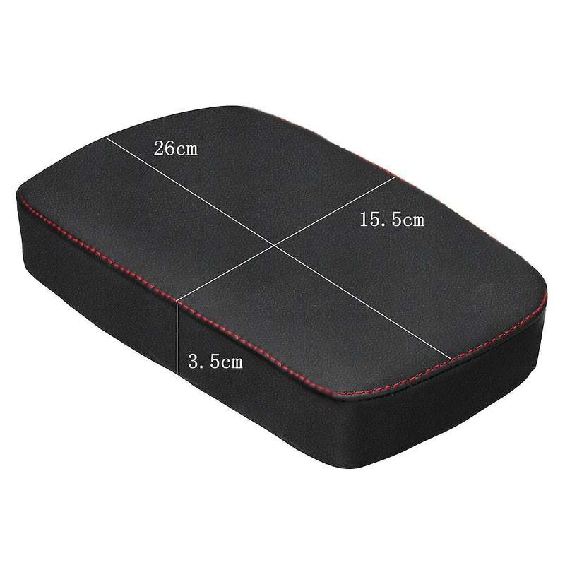 Car Pu Leather Central Armrest Box Cover Protection Gray Line