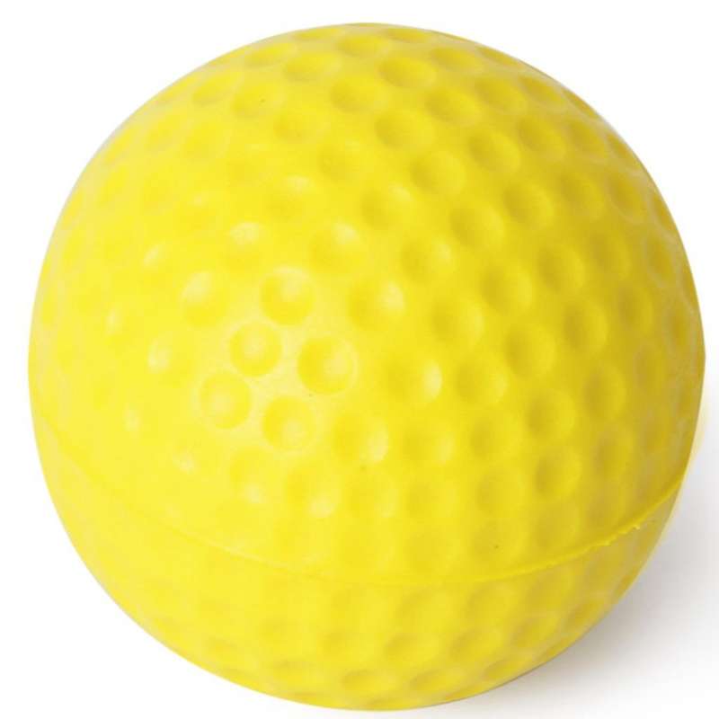 10pcs Yellow Soft Elastic Indoor Practice Pu Golf Ball