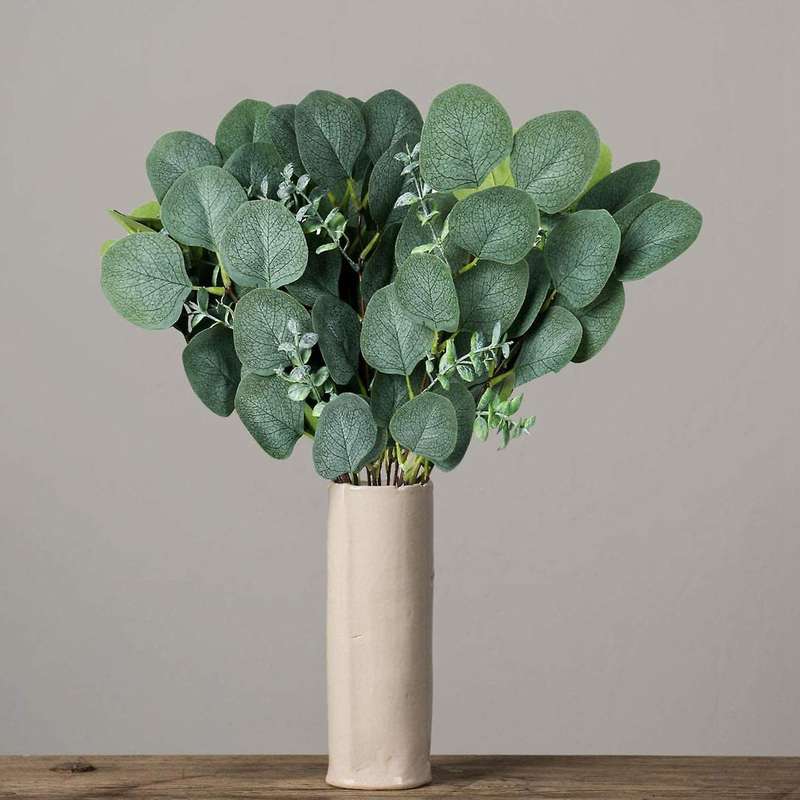 Fake Eucalyptus Leaves Stem Artificial Greenery Branches