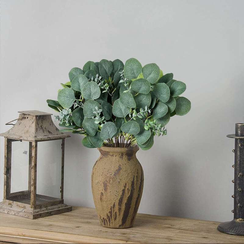 Fake Eucalyptus Leaves Stem Artificial Greenery Branches