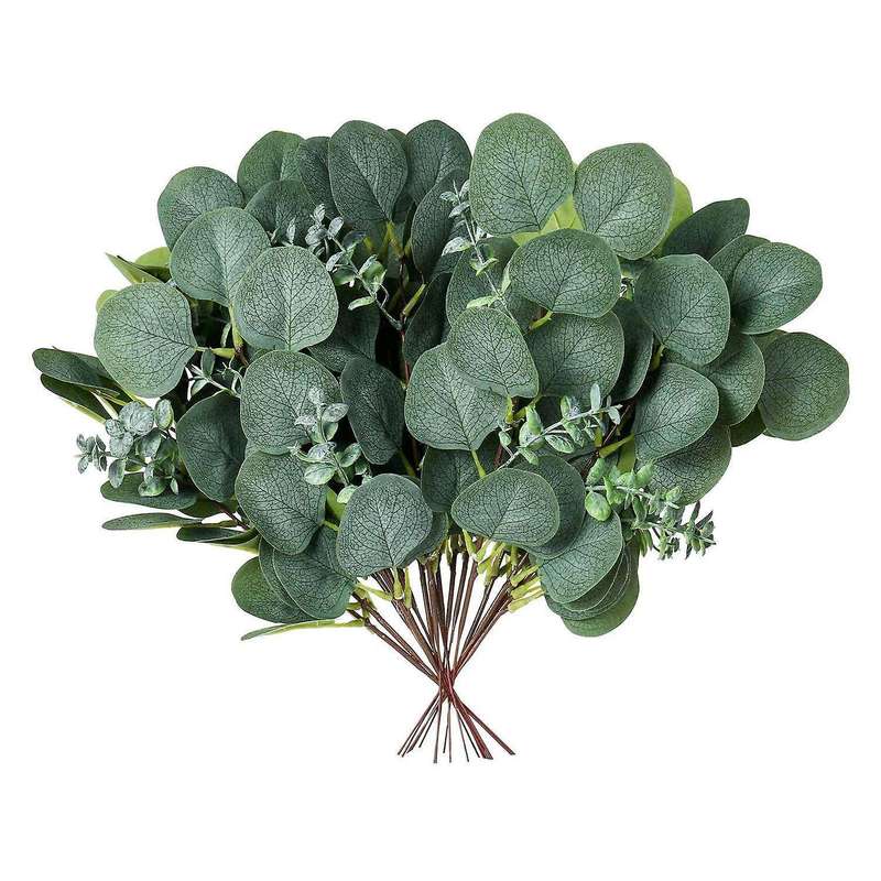 Fake Eucalyptus Leaves Stem Artificial Greenery Branches