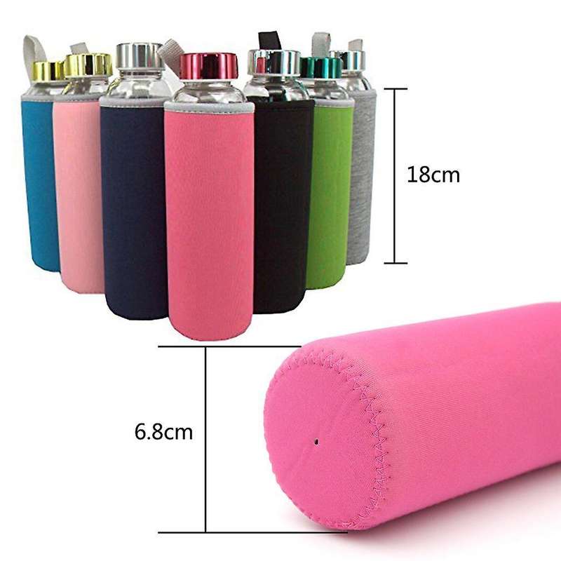 7 Pack Glass Water Bottle Sleeve 12 Oz - 19 Oz Neoprene Insulated