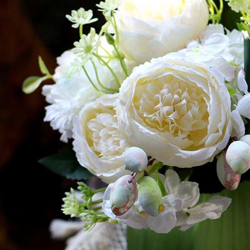 2pcs Artificial Peony Flower Bouquet,for Party Home Decor(light Pink)