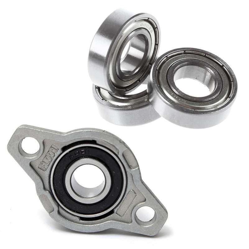 6002z 15 X 32 X 9 Mm Shielded Metal Ball Bearings 5 Pcs, Silver