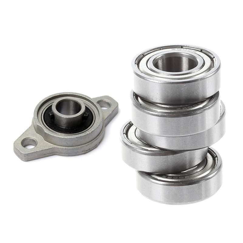 6002z 15 X 32 X 9 Mm Shielded Metal Ball Bearings 5 Pcs, Silver