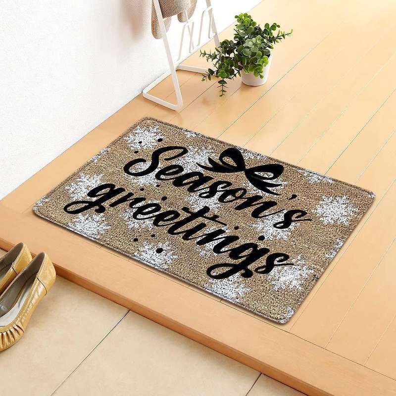 Christmas Doormat Floor Mat Non Slip Blanket Indoor Outdoor Rug-a