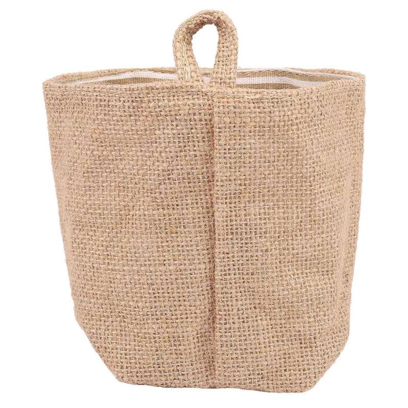 Cotton Linen Flower Pot Hanging Jute Storage Bagyellow Stripes