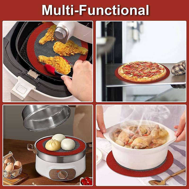 9 Inch Air Fryer Liner Round Reusable Non-stick Air Fryer Basket Mat