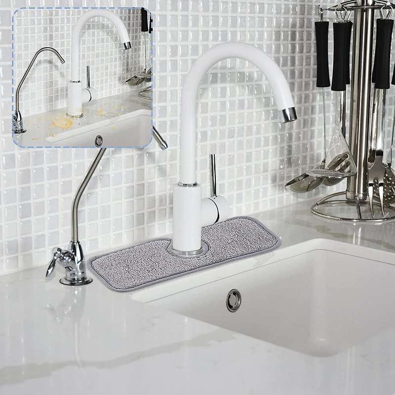 2-piece Faucet Absorbent Pad Sink Splash Plate Suitable for Faucets