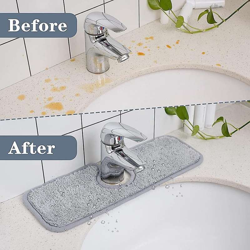 2-piece Faucet Absorbent Pad Sink Splash Plate Suitable for Faucets
