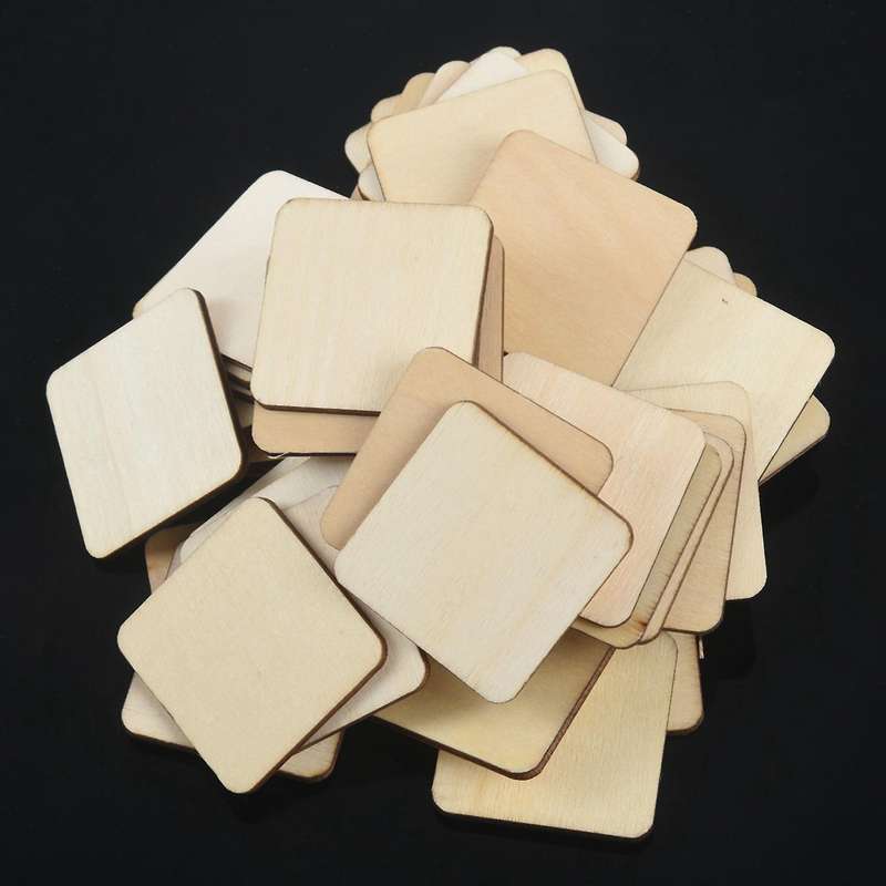 50 Diy Square Decorative Wood Slices