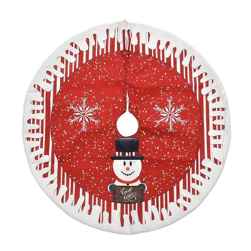Christmas Tree Skirt, Xmas Print Tree Skirt for Christmas,snowman