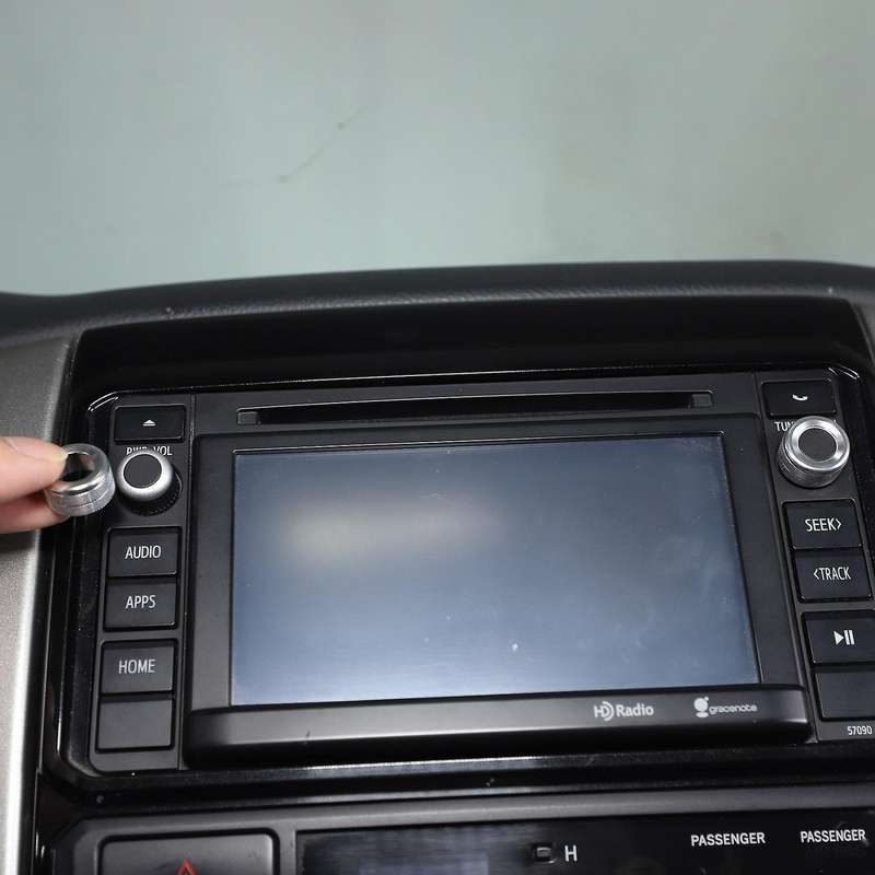 For-toyota Tacoma Car Center Console Volume Knob Car Styling Silver