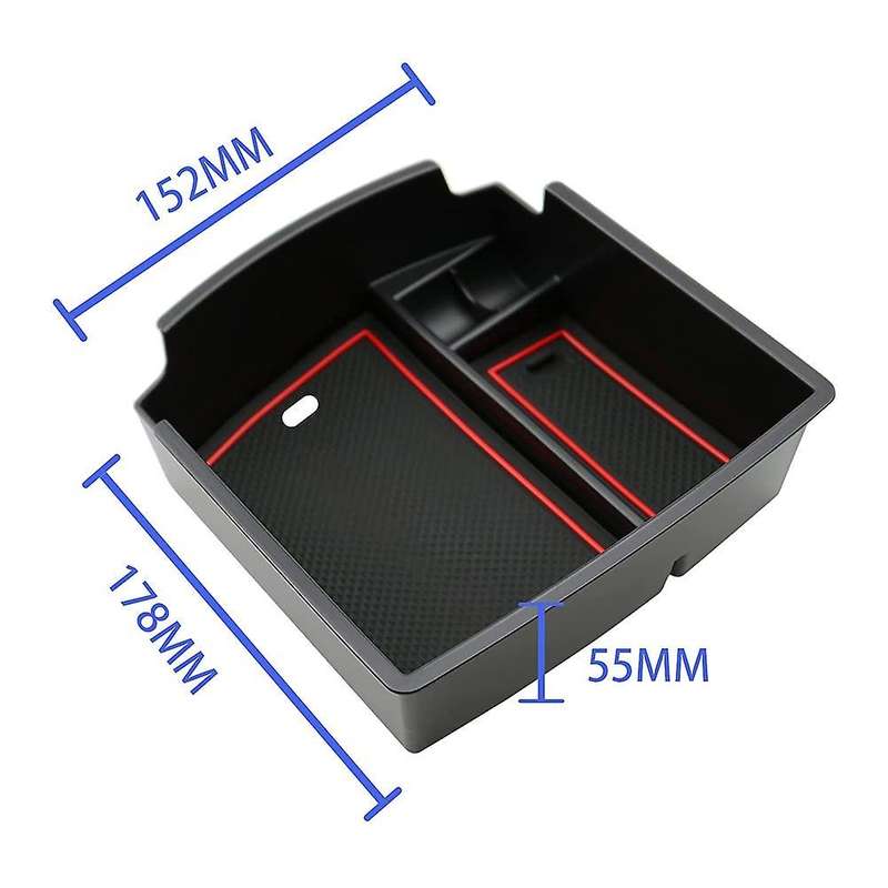 Car Central Console Armrest Storage Box Holder Red