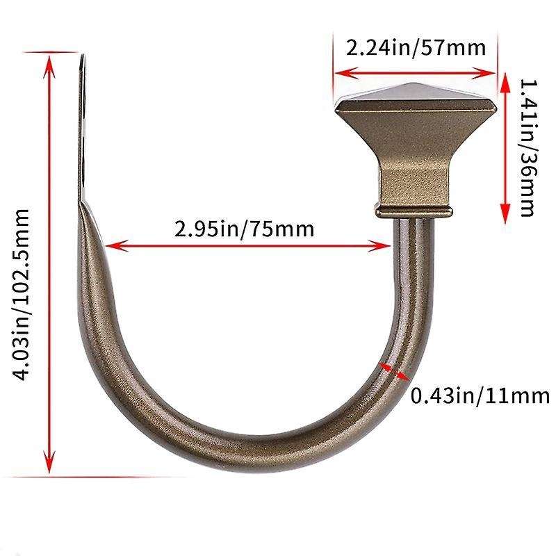 2 Pcs Square Metal Decorative Holdbacks Tiebacks for Bedroom, Office