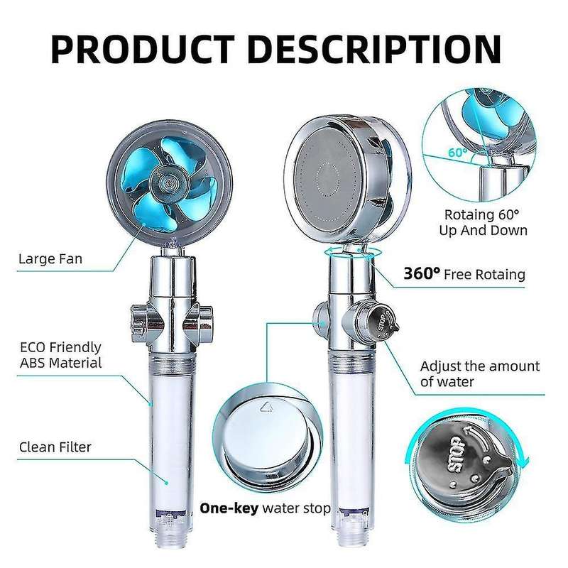 High Pressure Shower Head with Handheld,3 Modes Universal Shower Head