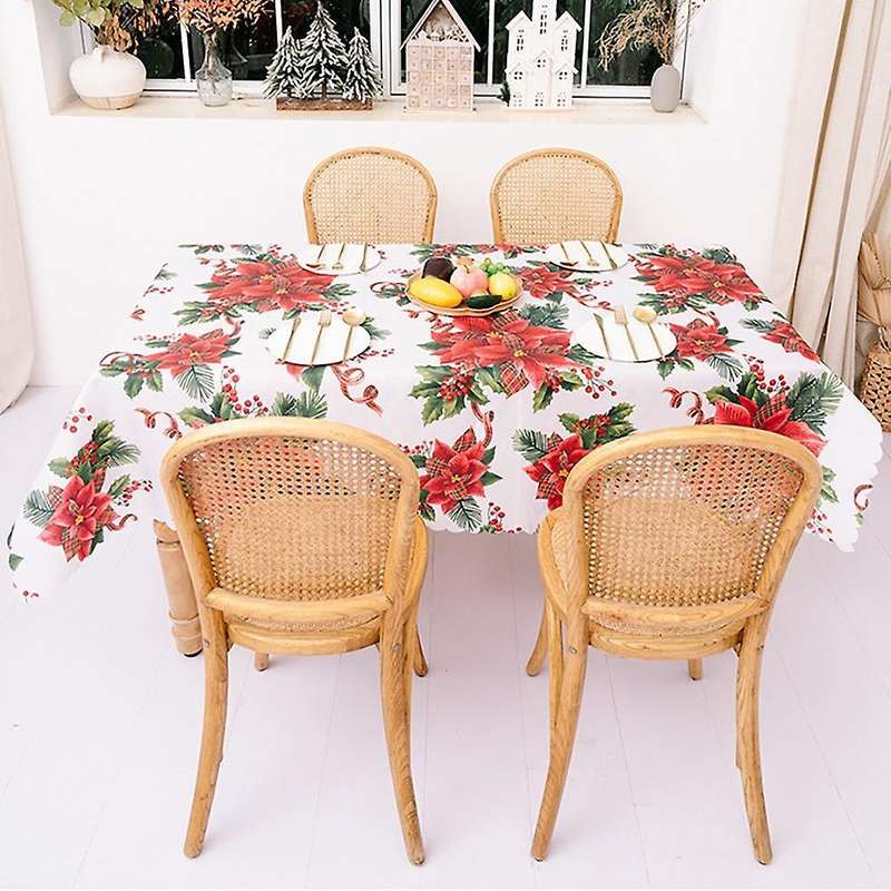 Christmas Tablecloth, Table Cloth Rectangular, 56inch X 70inch, D