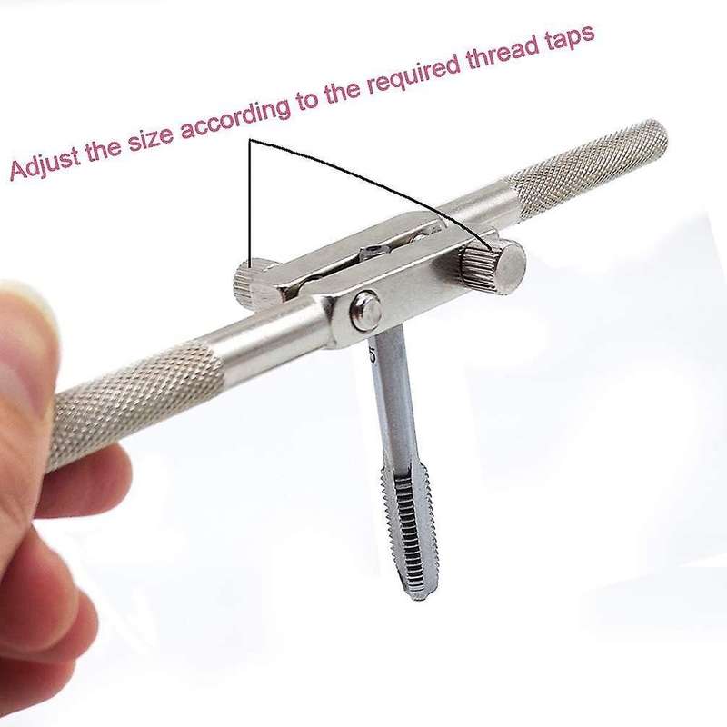 7pcs 7.7inch T-handle Ratchet Tap Holder Wrench Metric Plug Tap