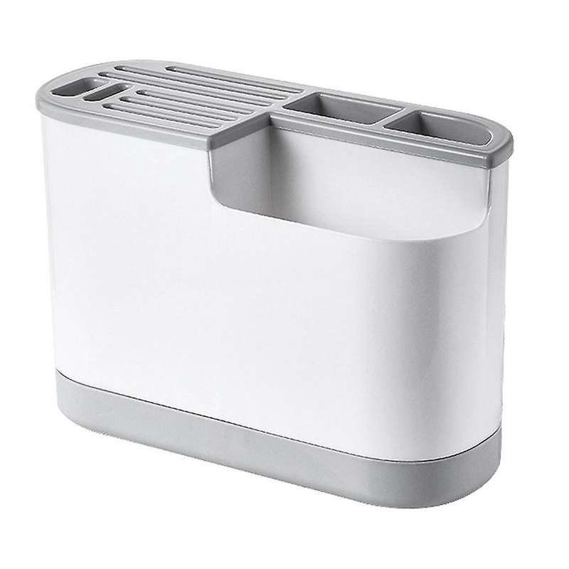 Multifunctional Knife Rack Storage Rack Knife Fork Spoon Rack Grey